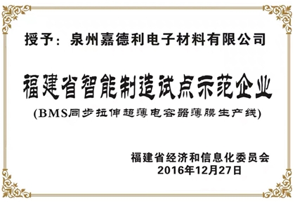 福建省智能制造试点示范企业